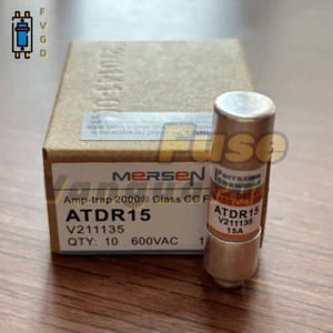 10 PIEZAS/CAJA Ferraz Shawmut ATDR15 15A 600V TIME DELAY Fusible ATDR-15 - Imagen 1 de 6