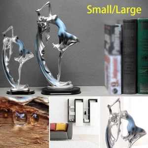 S/L Art Decor. Sculpture Abstract Dancing Girl Resin Statue Home&Office Ornament - Picture 1 of 14