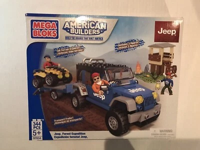 Mega Bloks Jeep Wrangler ATV Set Forest Expedition #97834 - 344 Pieces - New  - Image 1 of 4