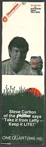 Steve Carlton Phillies Lehigh Valley Farms 1970 panel lateral de leche ligero EX - Imagen 1 de 1