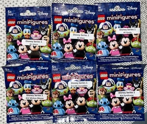 Lego 71012 Disney Series 1 Minifigures 6 Sealed Packs Stitch Alien Genie Mickey - Picture 1 of 3