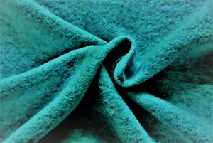 LIGHT DOVE BLUE BOILED WOOL-CASHMERE BLEND LUXURY FELTED KNIT MADE IN ITALY C146 - Picture 1 of 12