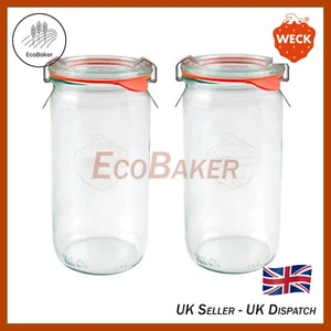 X2 WECK 975 340ml Storage Jar, Seal, Clamps. Canning, Yoghurt, Kimchi, Jam - Picture 1 of 1