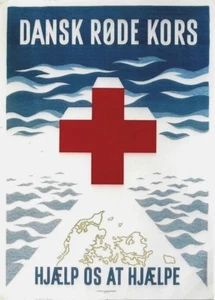 Original vintage poster RED CROSS DENMARK CHARITY c.1940 - Picture 1 of 1