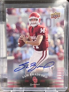 2011 Upper Deck University of Oklahoma Football #74 Sam Bradford Sooners OU Auto - Picture 1 of 2