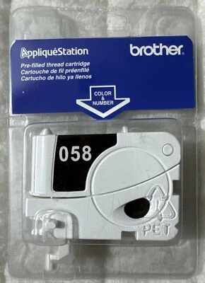 Brother Applique Station Pre-Filled Thread Cartridges #058-Black TAC058 Sealed - Image 1 of 4