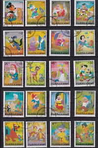 Fujeira 1972 MiNr. 916 - 935 Disney Figuren Micky Donald Briefmarken gestempelt - Bild 1 von 1