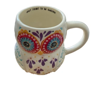 Natural Life Volkskunst Eule Kaffeebecher vergiss nicht genial zu sein - Bild 1 von 5