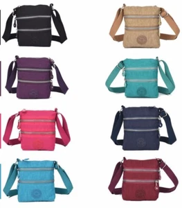 Mujeres Niñas Nylon Multi Bolsillo Bolso Pequeño Cross Body Hombro Damas Bolso de Mano - Imagen 1 de 14