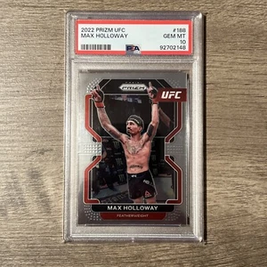 Max Holloway 2022 Panini Prizm #188 Prizm PSA 10 losa fresca como nueva en funda - Imagen 1 de 2