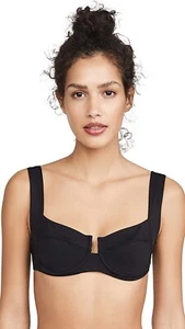 LSpace Women's 248062 Camellia Bikini Top Black Swimwear Size S - Picture 1 of 2
