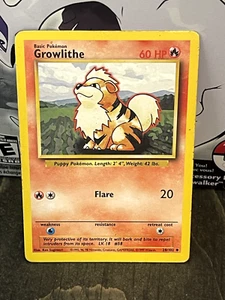 Pokemon TCG: Growlithe 28/102 (Unlimted Base Set) MP/HP Condition - Bild 1 von 2