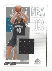 2002-03 SP GAME USED WALLY SZCZERBIAK GAME-USED JERSEY #57 TIMBERWOLVES - Picture 1 of 1