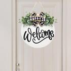 Welcome Wooden Door Hanging Sign Front Door Sign for Home Fence Farmhouse