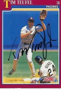 TIM TEUFEL FIRMADO 1991 PUNTUACIÓN NEGOCIADA #67T - SAN DIEGO PADRES - Imagen 1 de 1