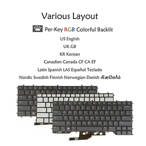 Teclado para portátil para DELL Alienware M15 R2, M15 R3, por tecla RGB colorido retroiluminado - Imagen 1 de 25