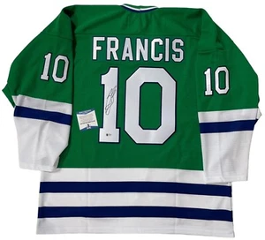 RON FRANCIS SIGNED HARTFORD WHALERS JERSEY BECKETT COA LARGE - Picture 1 of 5