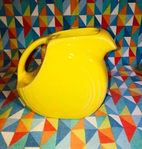 NEW Fiestaware Sunflower Juice Disk Pitcher Fiesta Small Yellow 28 oz Disc - Picture 1 of 9