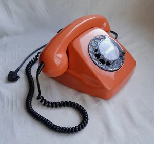 70er Telefon Wählscheibe Lachsrot/Rosa FeTAp 611 WH Top + Funktion + TAE-Stecker - Afbeelding 1 van 14