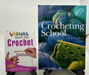Lot of 2 Crochet Books – Complete Course & Visual Quick Tips for DIY Beginners - Picture 1 of 20