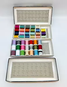 42 Janome Embroidery Thread Spools: 12 New 30 Opened Partially Used + 2 Bonus - Picture 1 of 17