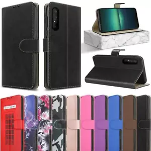 For Sony Xperia 1 10 V IV 5 III L4 XZ XA2 Case Leather Wallet Flip Phone Cover - Picture 1 of 93