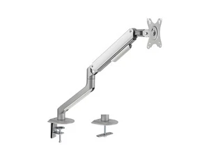Support de table moniteur argenté, ressort mécanique intégré, HDWR SolidHand-D - Photo 1/6