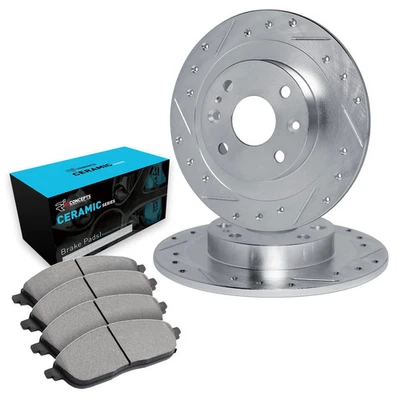 For Suzuki Swift 13-17 Brake Kit eLINE Series Drilled & Slotted Rear Brake Kit w - Imagem 1 de 4