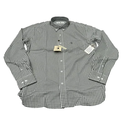Duck Head Mens Steel Gray Walton Gingham Performance Button Down Shirt Size M - Image 1 of 4