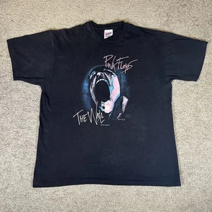 T-shirt vintage 1982 Pink Floyd The Wall punto singolo uomo XL Tour Band maglietta - Foto 1 di 18