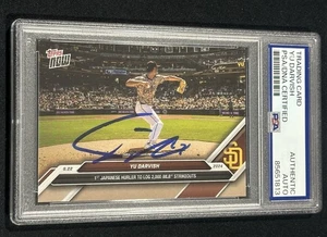 2024 Topps Now Signed Yu Darvish Auto 1st Japanese P 2000 K’s Auto Card PSA COA - Bild 1 von 2