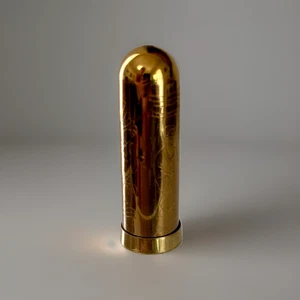 Vintage Chen Yu 1940er geätztes asiatisches Motiv goldfarben Metall Lippenstift Halter - Bild 1 von 7