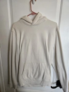 Gap Hoodie Mens Large Beige LIGHT CREAM COLORED MIDWEIGHT SOFT HOODIE PREMIUM - Picture 1 of 3