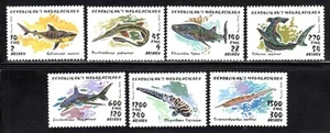 1993 Madagascar SC# 1280-1286 - Sharks - M-NH - Picture 1 of 1