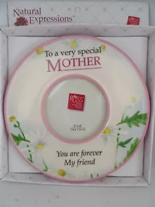 Mothers Day Oval Picture Frame  3” x 3” Picture Slot Natural Expressions Russ - Picture 1 of 12