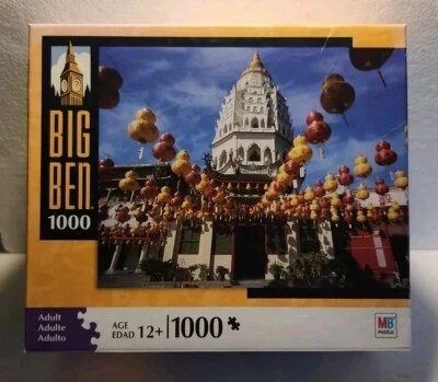 Milton Big Ben “Kek Lok Si Temple Malaysia" Jigsaw Puzzle 1000 Piece 2008 NEW - Image 1 of 3