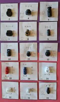 Cerraduras de cable de plástico tapón palanca extremo opciones de color - negro, blanco, latón Foto 1 de 3