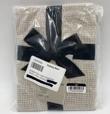 West Elm European Flax Linen Mini Waffle Sham Natural Standard #G401V - Image 1 of 2