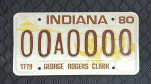 Targa CAMPIONE Indiana 1980 emesso 1779 George Rogers Clark 00A0000 - come nuova - Foto 1 di 2