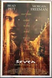 Seven 1995 Brad Pitt Morgan Freeman Original 27x40 one sheet Movie Poster ROLLED - Picture 1 of 1
