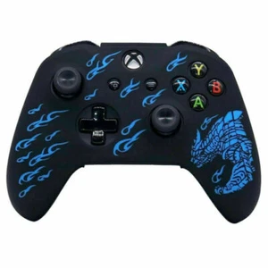 For XBOX ONE S Anti-slip Silica Game Controller Case Laser Engraving Cover Skin - Picture 1 of 13