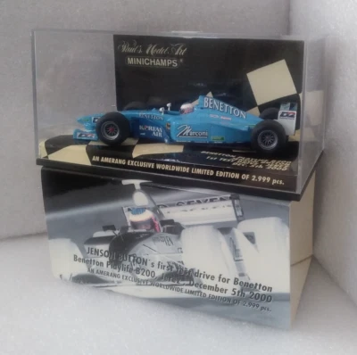 Minichamps F1 1:43 Benetton Playlife B200 Jenson Button Limited Ed 1 of 2999 pcs - Image 1 of 4