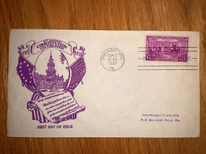 US FDC - Scott 798 -   1st WSE (Nardone) cachet in purple. - US Constitution Ann - Picture 1 of 1