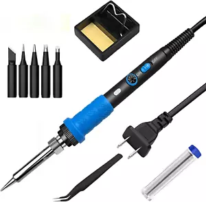 10in1 Soldering Iron Kit 60W Tool Adjustable Temp 200 to 450℃ Welding Repairing - Picture 1 of 11