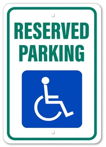"Lote de letreros de estacionamiento de aluminio compuestos de metal de estacionamiento para discapacitados 8""x12" - Imagen 1 de 7