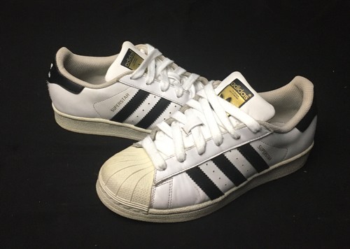 ADIDAS scarpe originali in pelle bianca per bambini taglia 4 5 (W 226A)
