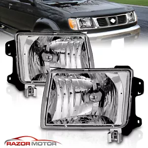 For 1998-2000 Frontier 2000-2001 Xterra Chrome Headlights Set - Foto 1 di 7