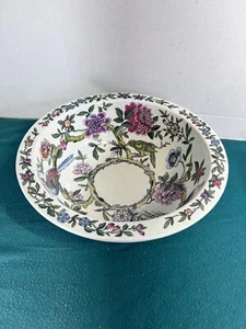 Huge Vintage Copeland Late Spode Woodpecker BIRD Serving Bowl London Bird Flower - Picture 1 of 18