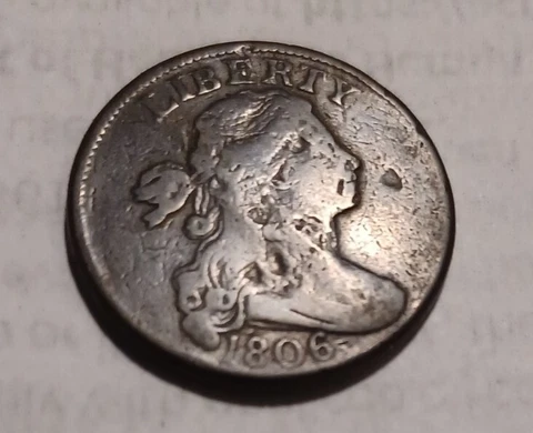 1806 Draped Bust Large Cent 1c Better Grade Damaged Cover