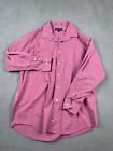 Bergamo New York Shirt Mens 32 Neck 16 Long Sleeve Button Up Pink 